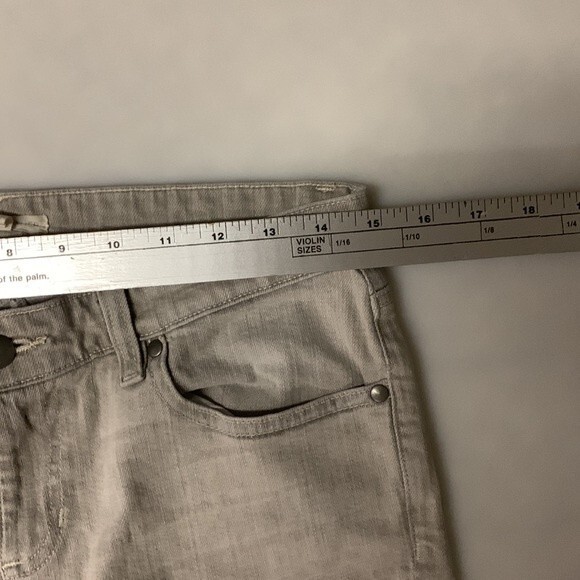 Eileen Fisher Medium Gray Denim Mid-Rise Slim Straight Leg Jeans Size 4 - Picture 6 of 8